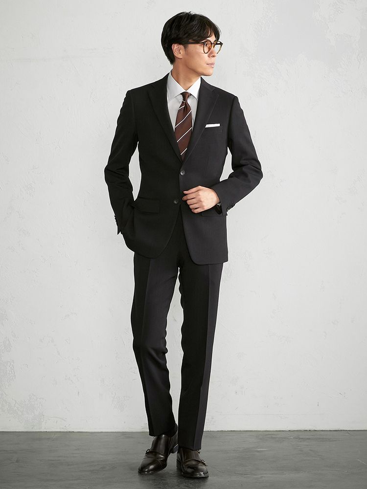  ビジネス スーツ ブラック スーツ ストレッチ スーツ