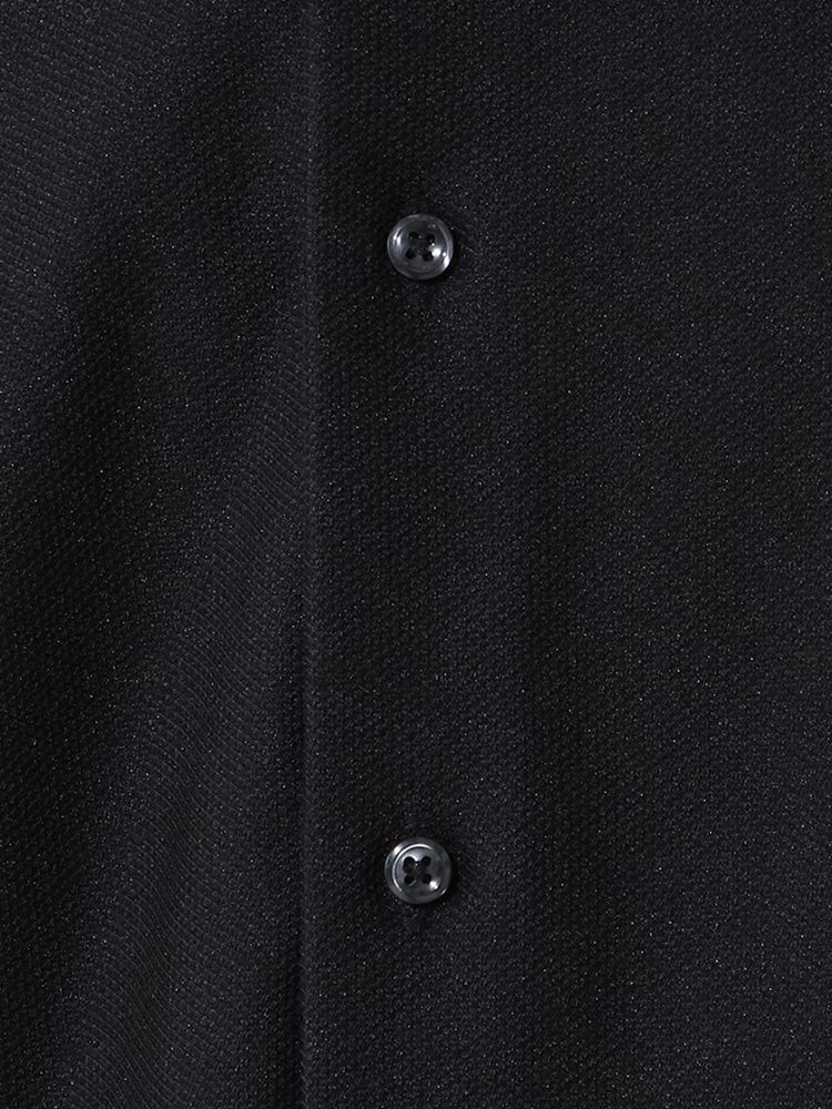  ビジネス カジュアル 半袖 シャツ ブラック ホワイト