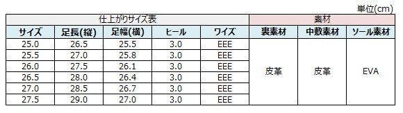 サイズチャート